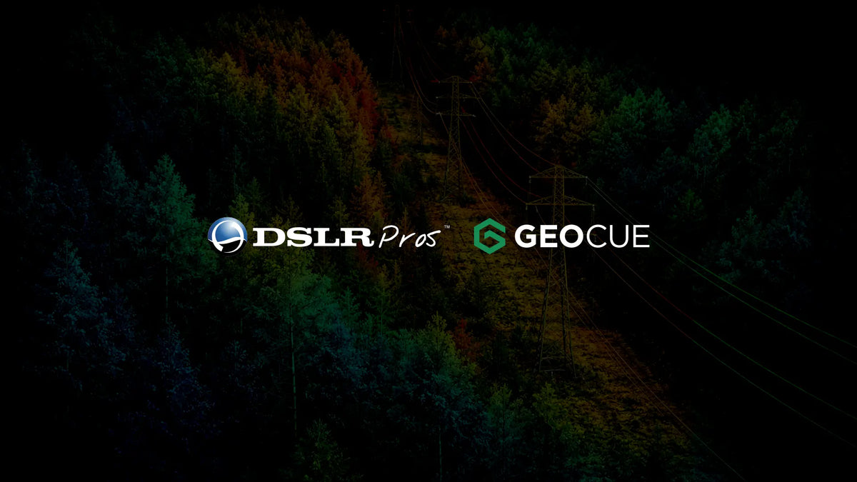 DSLRPros and GeoCue partnership supporting TrueView LiDAR sensors and LP360 software for professional drone mapping and geospatial data workflows.
