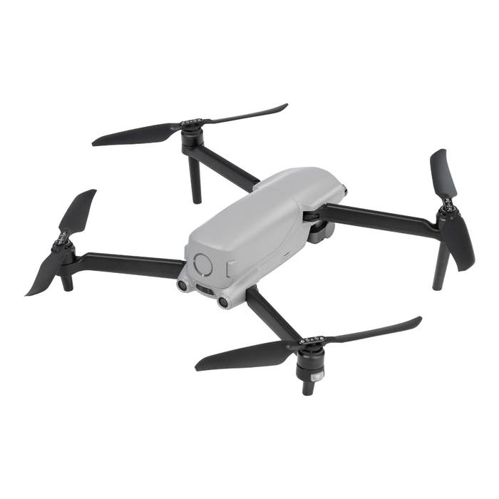 Angled front view of Autel EVO Lite 640T Enterprise drone with extended propellers
