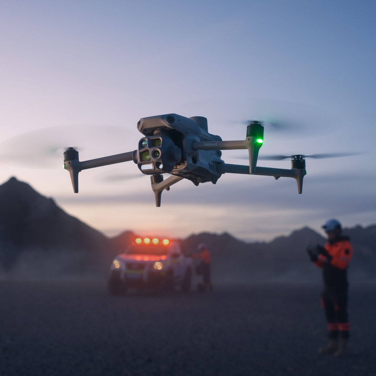 DJI Matrice 4T drone flying outdoors