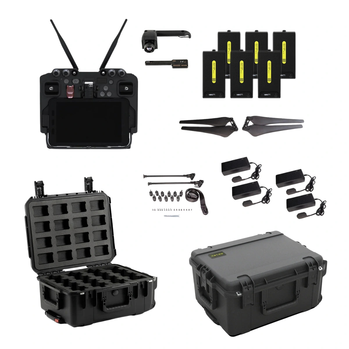 DSLRPros Freefly Astro Max Public Safety Bundle (NDAA/Blue), package contents