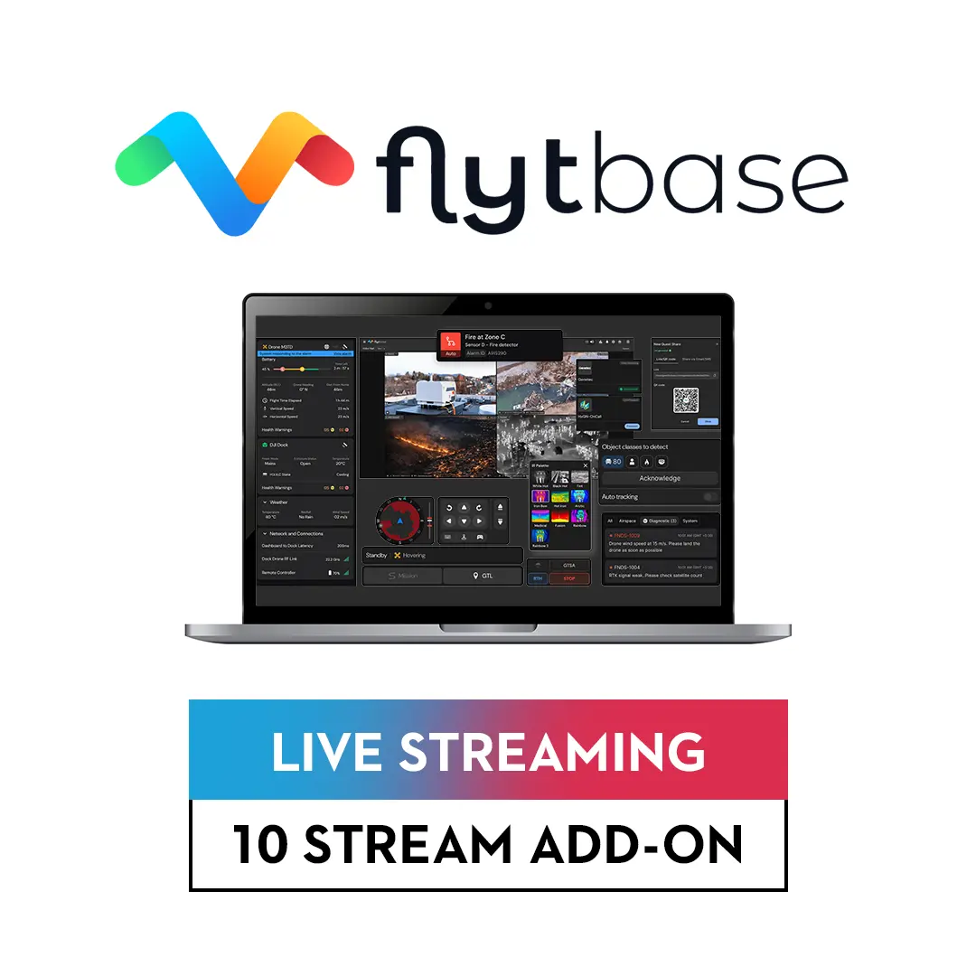 FlytBase Live Streaming 10 Streams Add-on