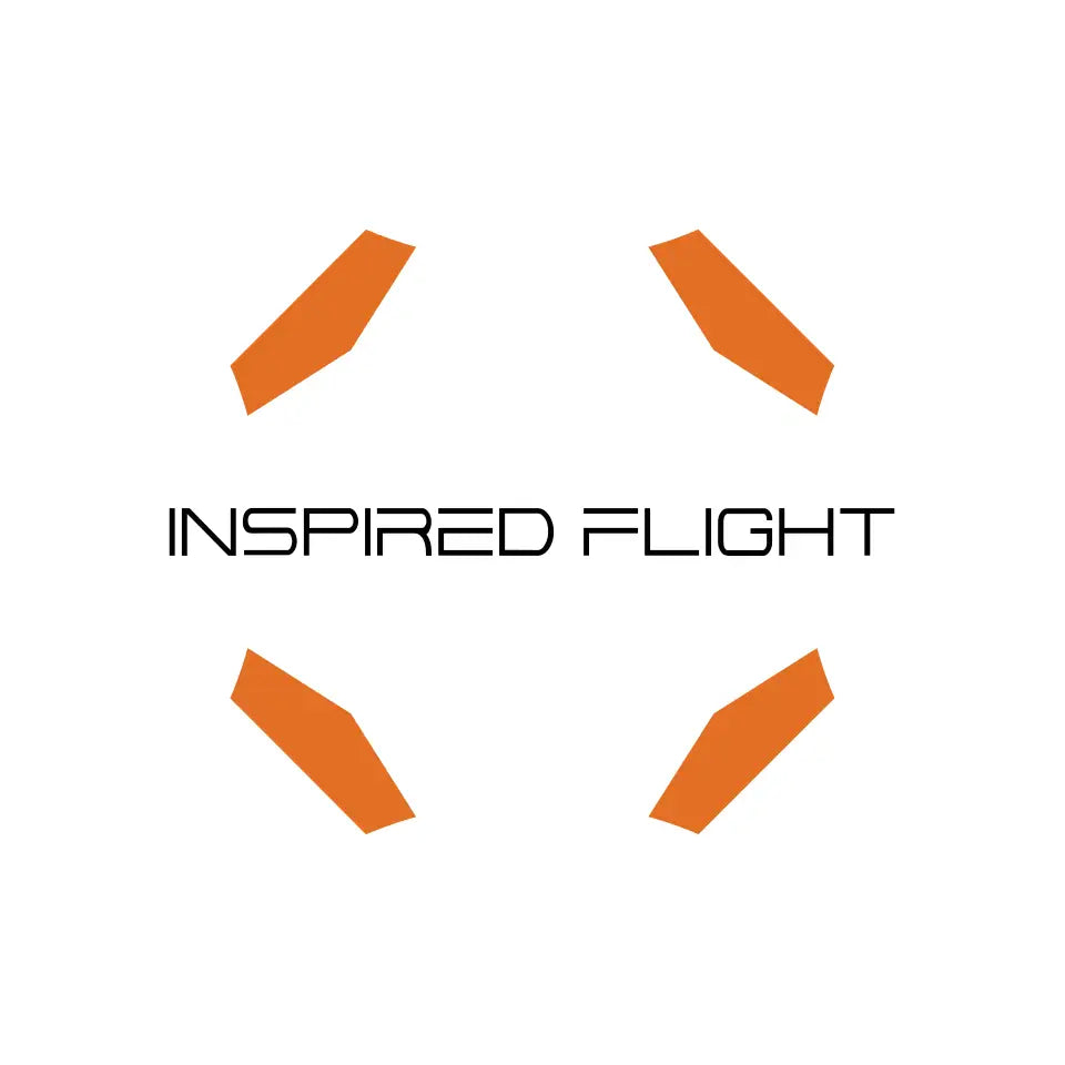 Inspired Flight logo in black and orange