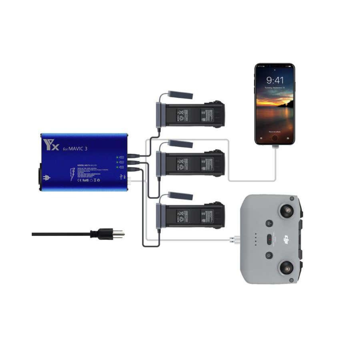 DJI Mavic 3 - Multicharger for Intelligent Flight Batteries
