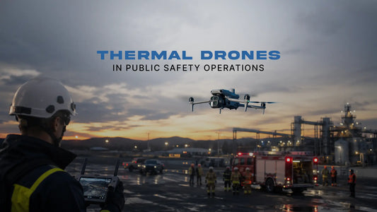 Thermal drone supporting public safety operations with thermal imaging