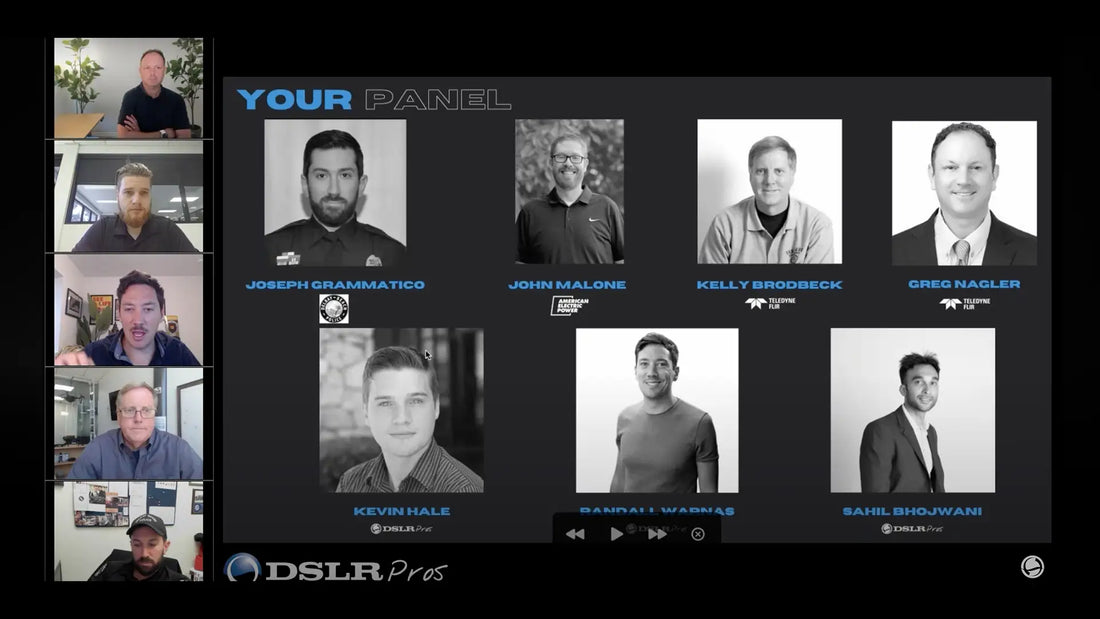Teledyne FLIR SIRAS webinar featuring drone industry experts discussing thermal imaging, flight capabilities, enterprise applications, and best practices.