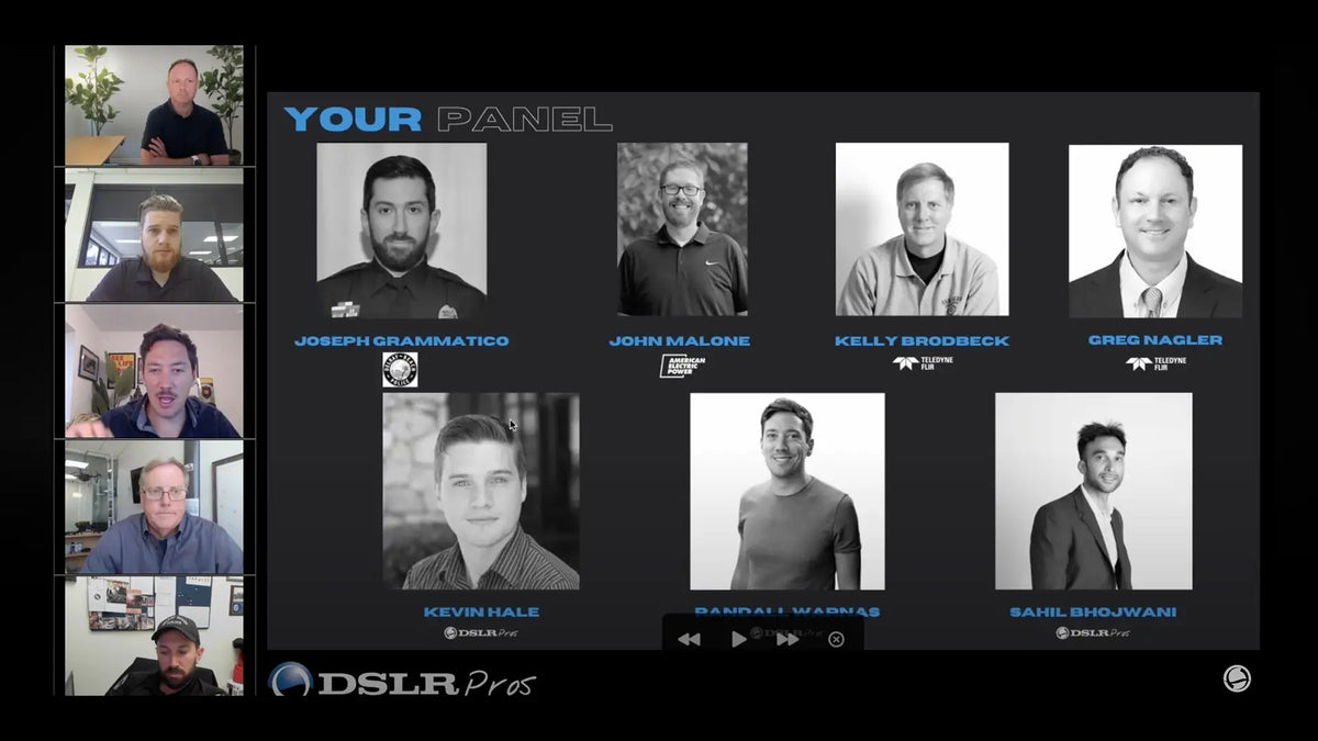 Teledyne FLIR SIRAS webinar featuring drone industry experts discussing thermal imaging, flight capabilities, enterprise applications, and best practices.