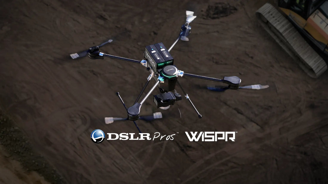 WISPR SkyScout 2 drone in flight supporting the DSLRPros and WISPR Systems partnership for American-made Blue UAS drone solutions 