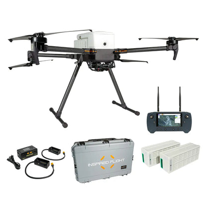 Inspired Flight IF800 Quadcopter with Blue Herelink GCS, 2 batteries, charging set, and rugged case
