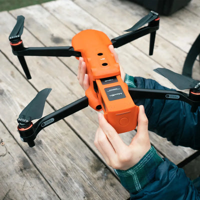 Autel EVO II Intelligent Flight Battery being installed into an EVO II drone