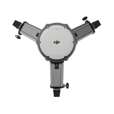 DJI D-RTK 3 Multifunctional Station base viewed from above with support arms extended