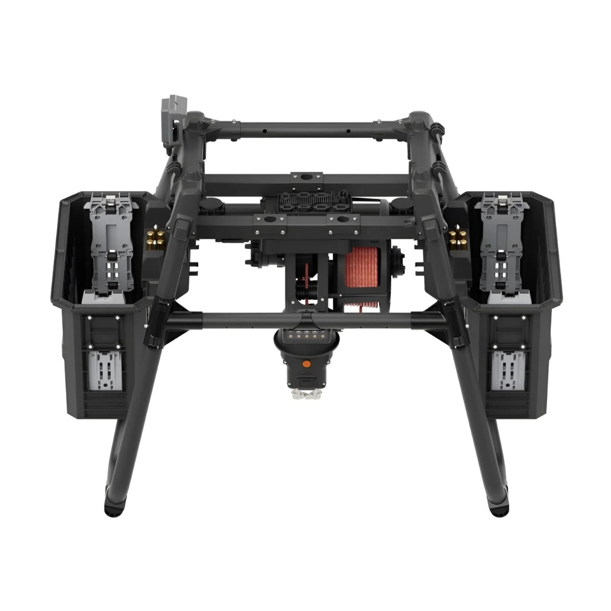 DJI FlyCart 100 Flagship Winch System mounted beneath the drone, front view