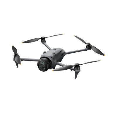 DJI Mavic 4 Pro drone, front three-quarter view in flight configuration