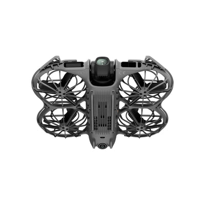 DJI Neo 2 drone, bottom view showing the enclosed propeller guards and sensors