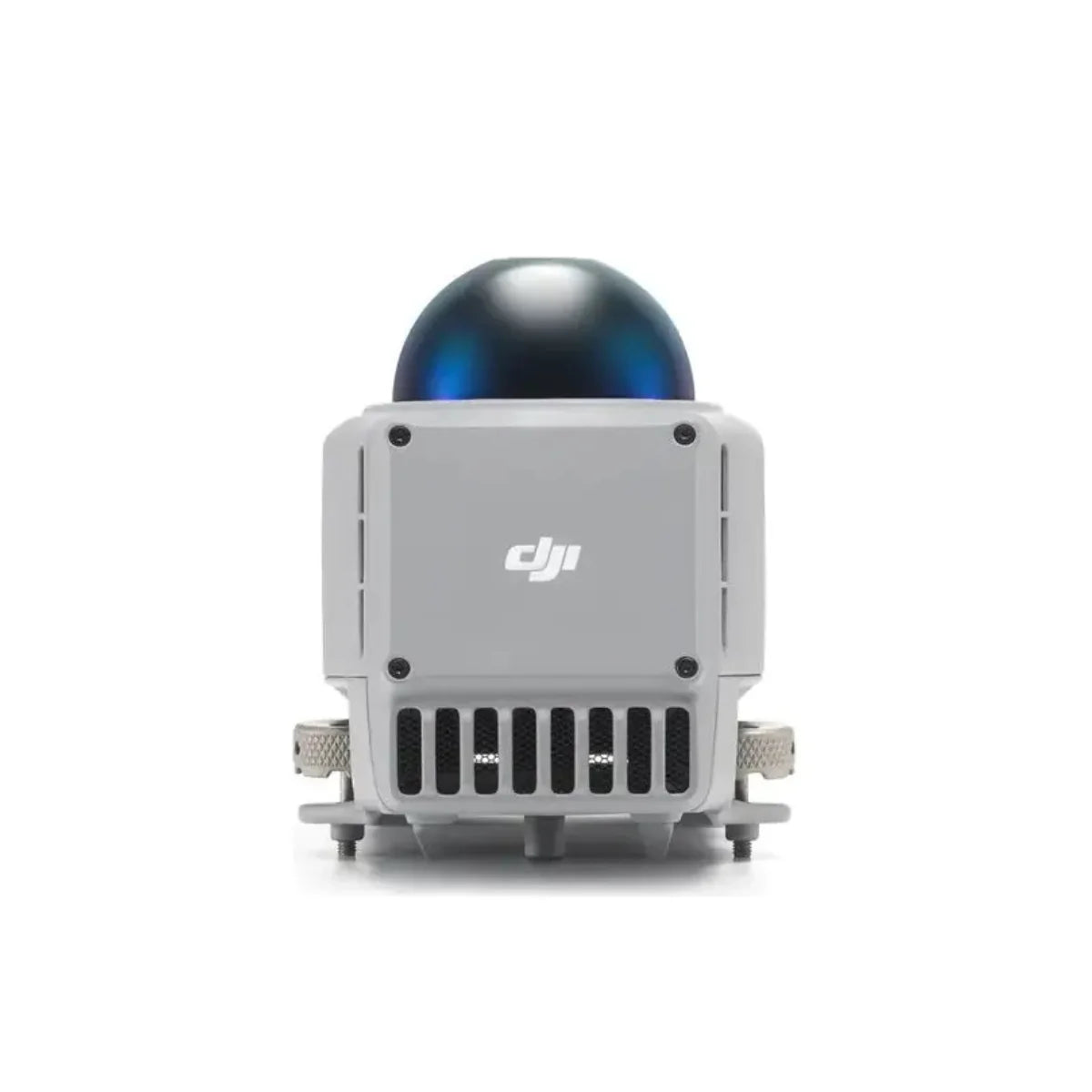 DJI Matrice 4 obstacle sensing module, straight-on front view with dome sensor