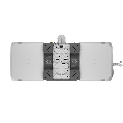 DJI Dock 3, top view with both side covers open