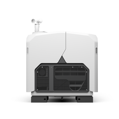 DJI Dock 3, front view showing the open ventilation panel
