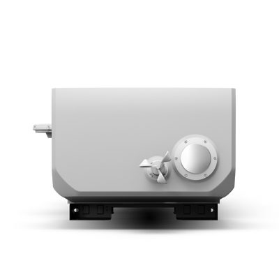 DJI Dock 3, side view showing the circular air intake and fan