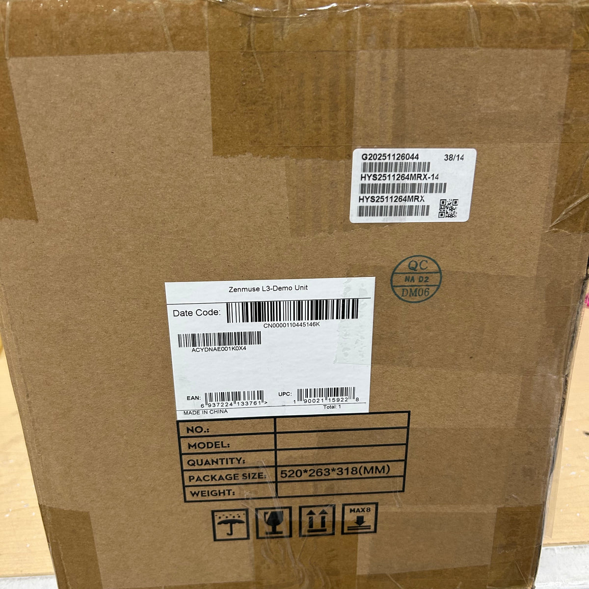 DJI Zenmuse L3 Demo Unit box