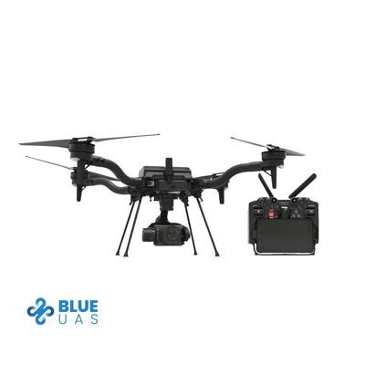 Freefly Astro Max NDAA public safety aircraft and remote controller displayed side by side