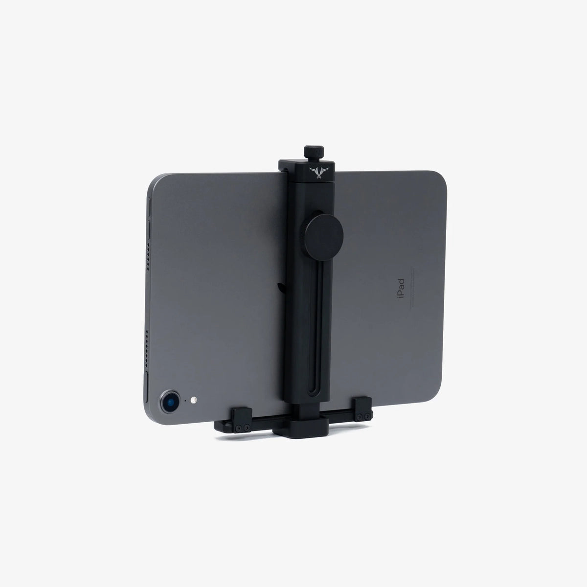 Freefly Tablet Clamp Mount holding an iPad, rear view
