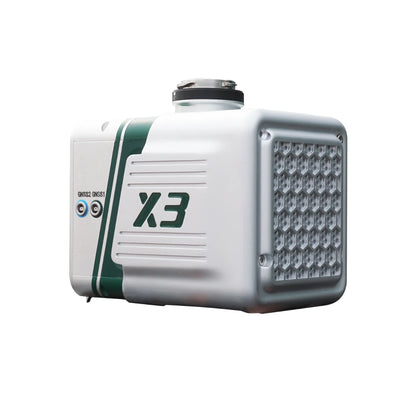 GreenValley LiAir X3-H airborne laser scanning unit, side view showing the vented sensor face