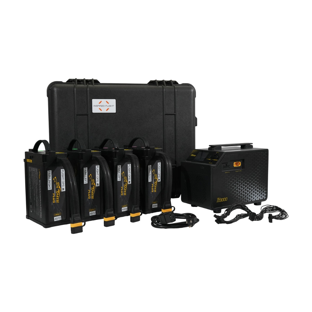 Inspired Flight IF1200A 2 Sets of Batteries and 1 Charger with Rugged Transport Case
