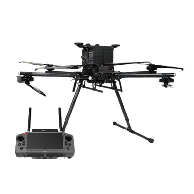 Inspired Flight IF1200 mapping drone and remote controller displayed together