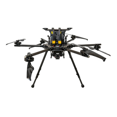 Inspired Flight IF1200A drone, rear view showing dual battery bays