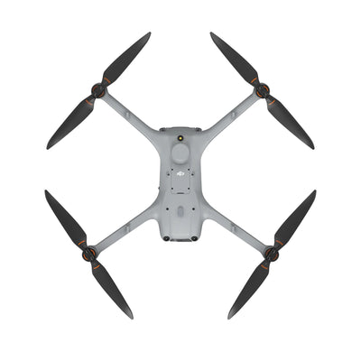 DJI Matrice 4D drone, top view with arms and propellers extended