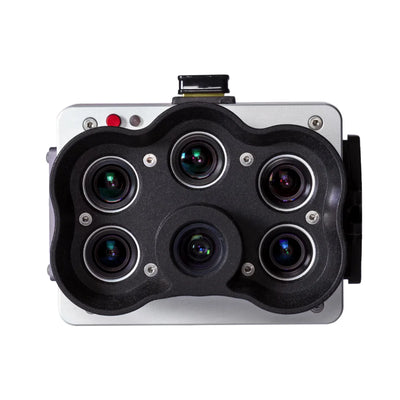 MicaSense RedEdge-P multispectral camera, front view showing the six-lens array