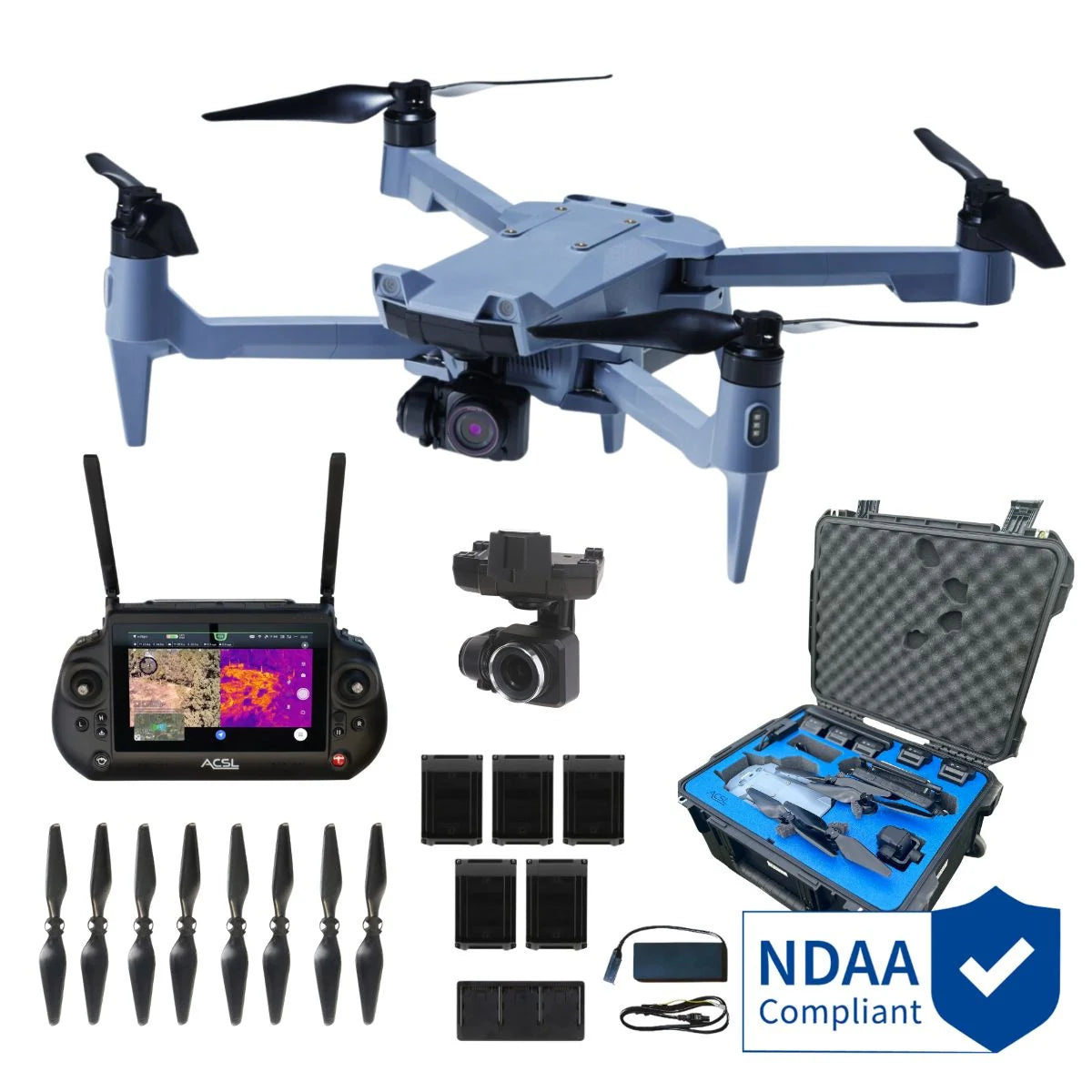 ACSL SOTEN Agriculture Bundle Plus with Rapid Deployment Hard Case, package contents