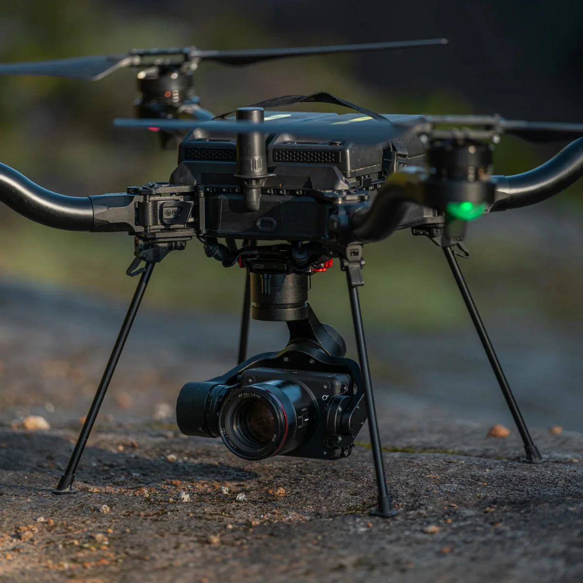 Sony ILX-LR1 mapping camera mounted beneath a Freefly Astro Max aircraft outdoors