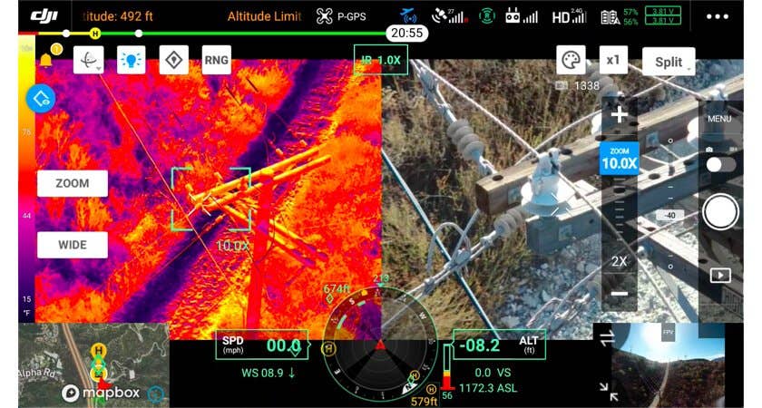 thermal imaging powerline inspection